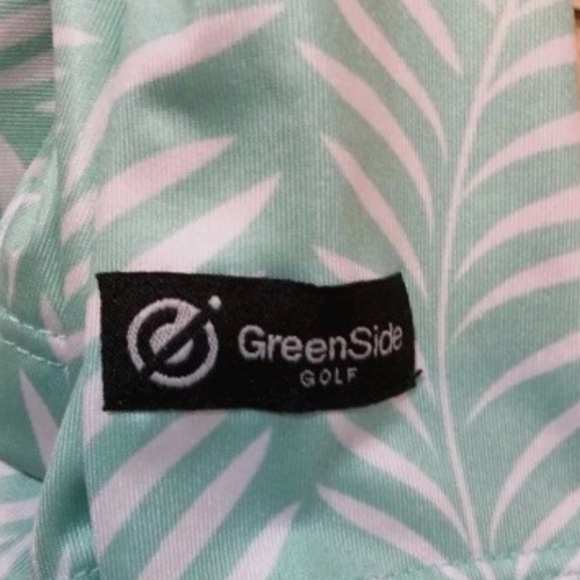 GreenSide Golf Polo Mint Green Sweet Vines Print Mens Polo Shirt  XL - Picture 7 of 8